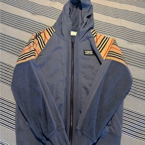 Burberry Navy Hoodie with Signature Check Shoulder Panels

Small spot on leg